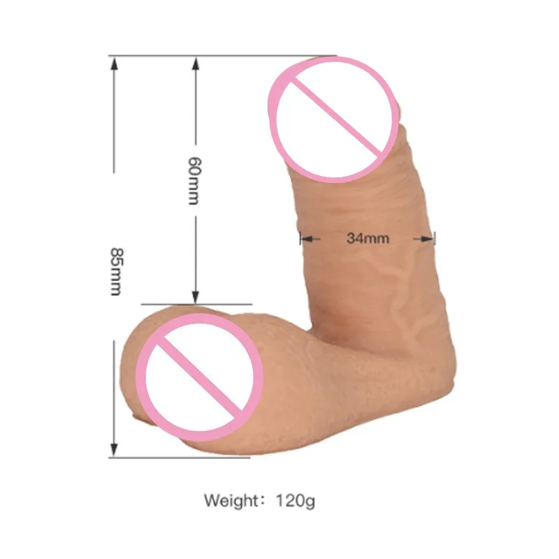 عبر قضبان اصطناعية بالجملة سيليكون لينة الموز الاصطناعية القضيب مخصص FTM باكرز للمتحولين جنسيا