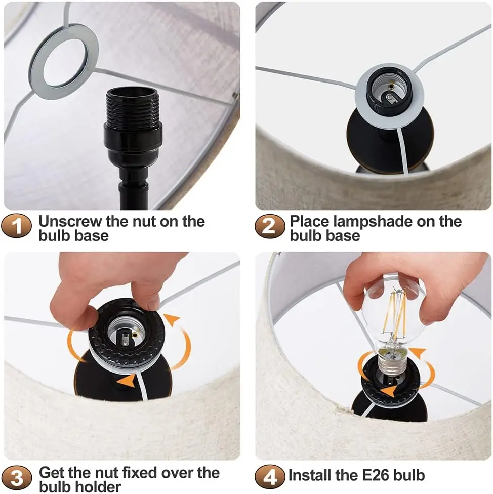 Conjunto de 2 Luminárias de Mesa com Controle de Toque, 22 Polegadas de Altura com Portas USB C+A para Quarto, Sala de Estar, Escritório