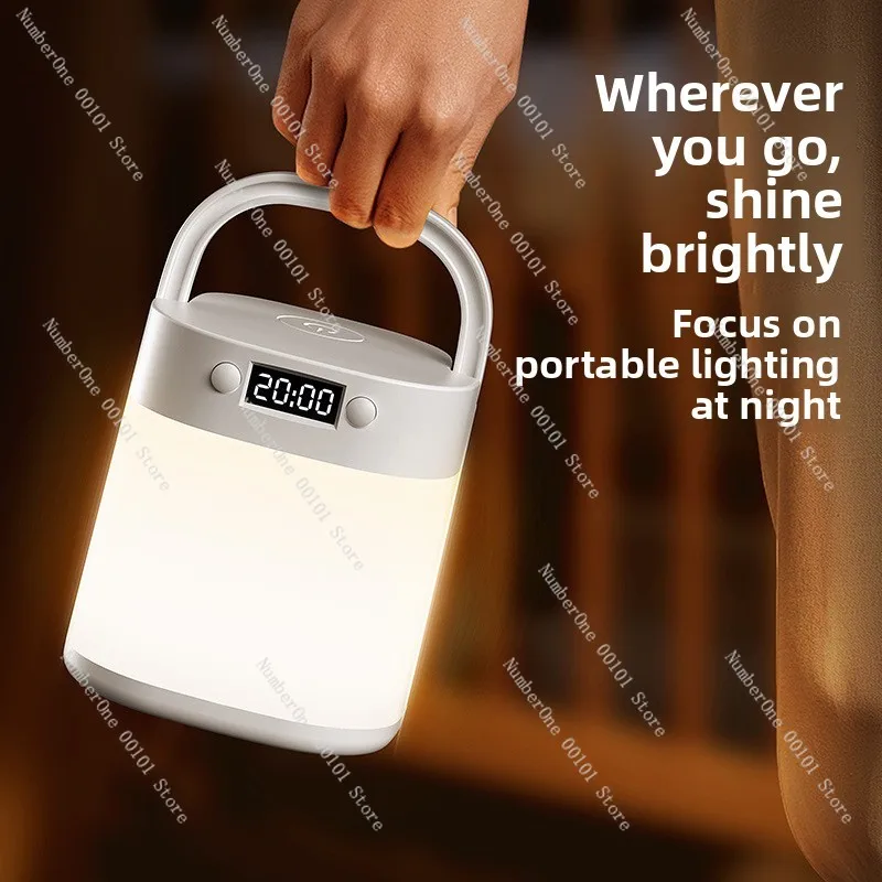 Remote Control Clock Night Light | Premium Ambient Charging Lamp for Bedroom, Eye-Care Sleep Light