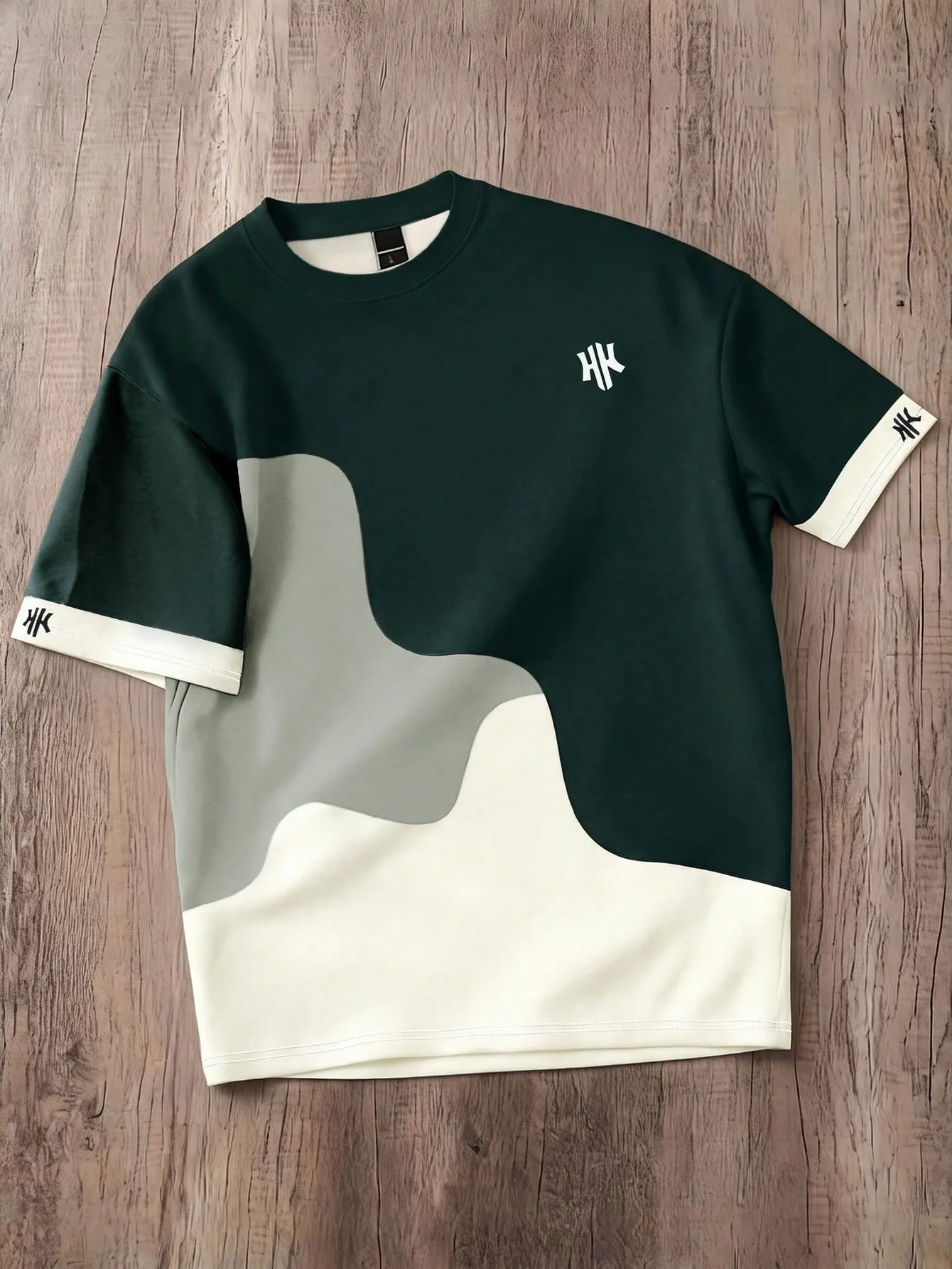 Summer Men's Round-neck T-shirt with 3D Print Colorful Design Breathable Lightweight Casual and Fashionable Streetwear Clothing