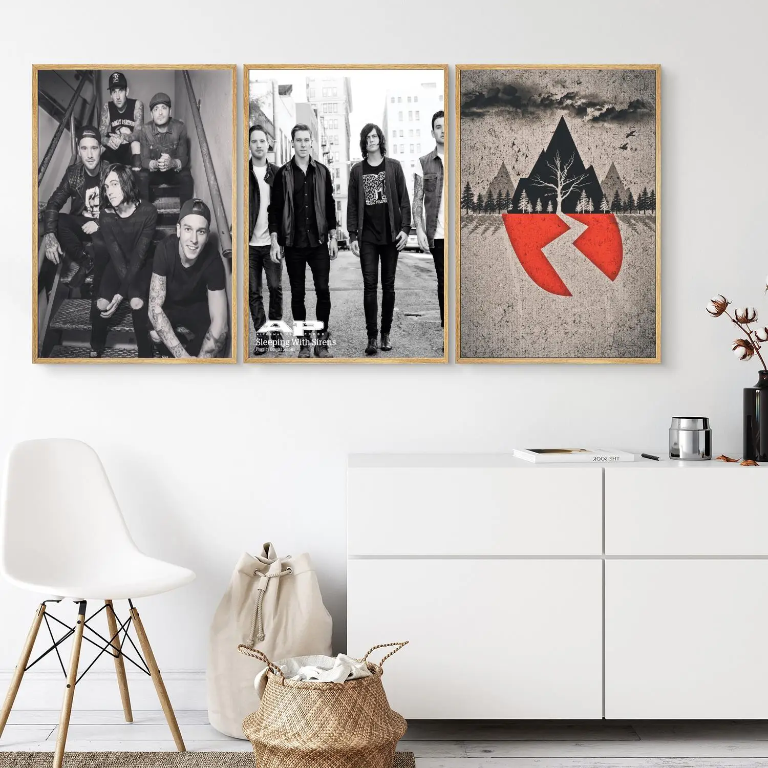 Sleeping with Sirens Poster Wall Art 24x36 Canvas Posters Decoration Art Personalized Gift Modern Family bedroom Painting