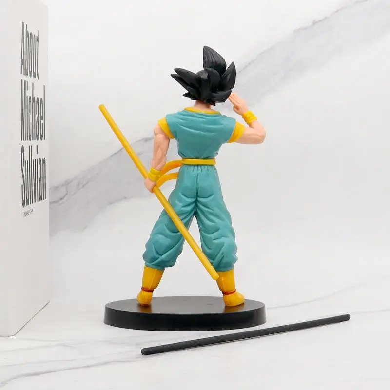 لعبة دراغون بول سلسلة جوكو بوي كارتون أنيمي شخصية سطح المكتب سيارة جمع نموذج لجسم الذهب هوب عصا عصا هدية مزخرفة