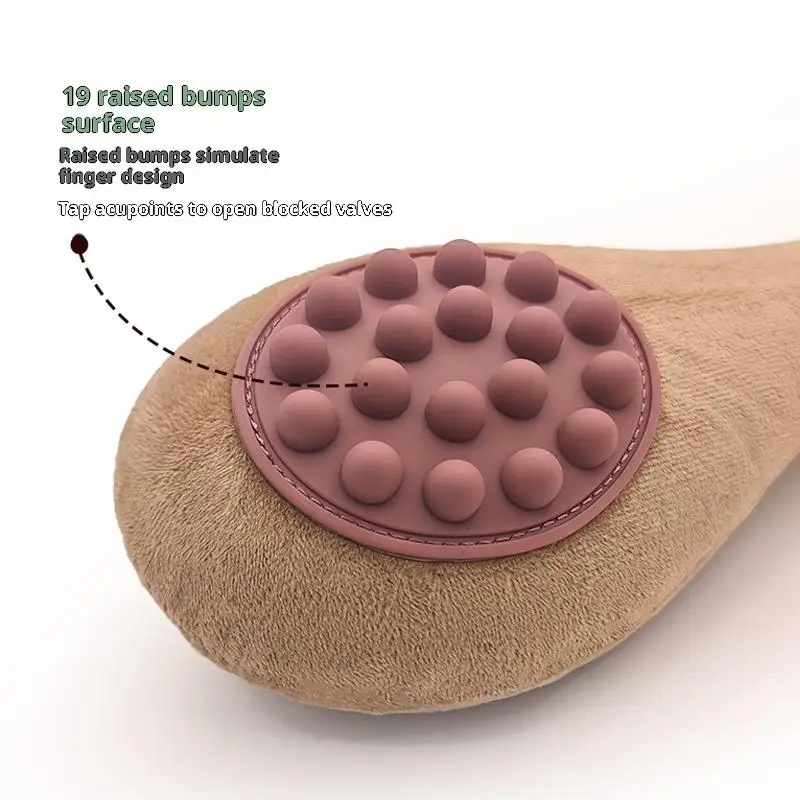 Extended Back Pounding Bump Massage Hammer Meridian Beat Stick Device Health Hammer Multi-functional Soft Elasticity