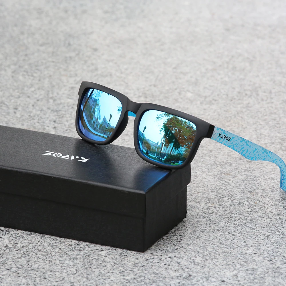 Karos Angeln Polarisierte Gläser Marke Mode UV400 Sonnenbrille für Männer Frauen Fahren Wandern Strand Reisen Sport Brillen Box