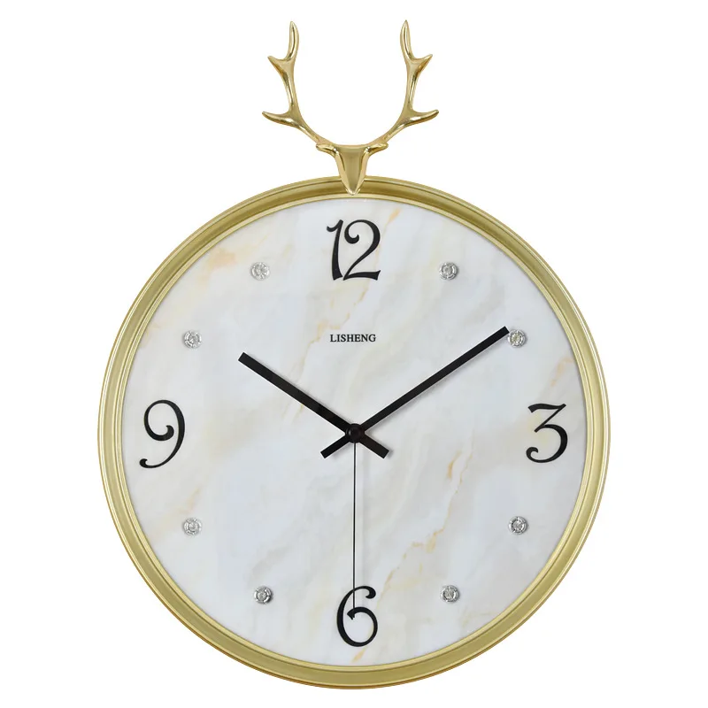 

Nordic deer head clock modern home simple living room creative fashion personality decoration clock