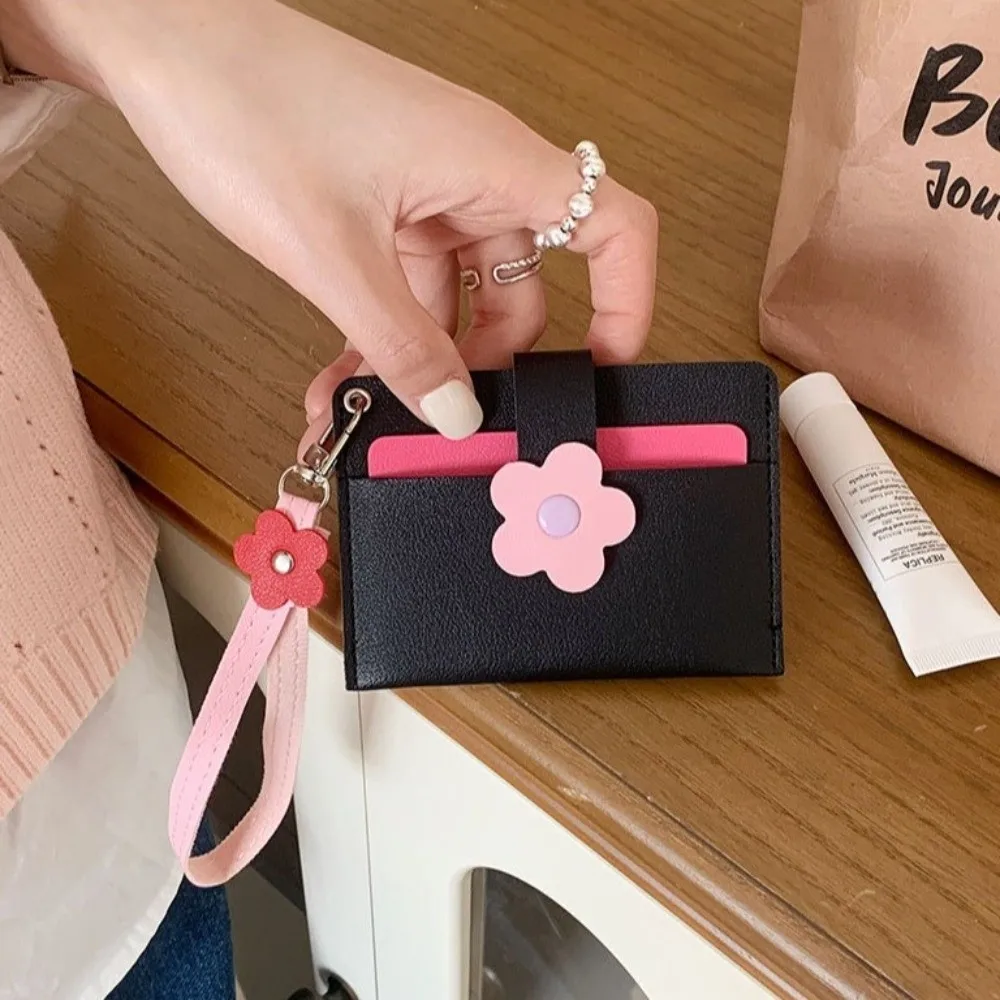 Fashion Color Blocking Short Wallet Mini Y2K Women Card Holder PU Leather Multifunctional Handheld Coin Purse Students