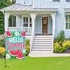 NGZ Hello Summer Watermelon Garden Flag 28X40 Inch Linen for Picnic jjp
