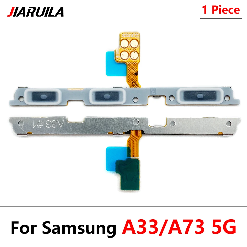 10Pcs, Power on off Volume Key Button Flex Cable For Samsung A02S A22 A32 A52 A72 A03s A03 Core A04 A04s A13 A33 A53 A73 5G 4G