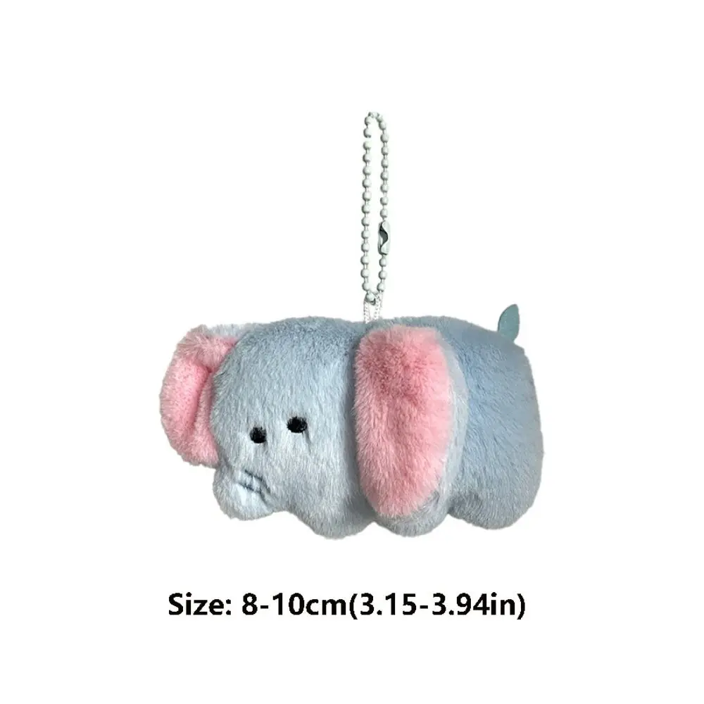 

Casual Cartoon Beanie Eyes Animal Pendant Soft Giraffe Plush Doll Key Chain Backpack Decoration Elephant Cartoon Bag Charms Kids