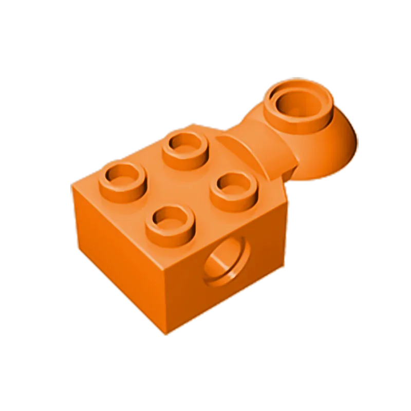GDS-1089 Technical, Brick Modified 2 x 2 with Pin Hole, Rotation Joint Ball Half compatible with lego 48170