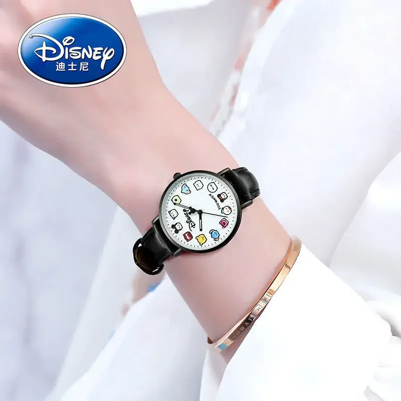 Disney-Montre à quartz Shoous pour filles, Joint ZGO authentique, Simple Ins