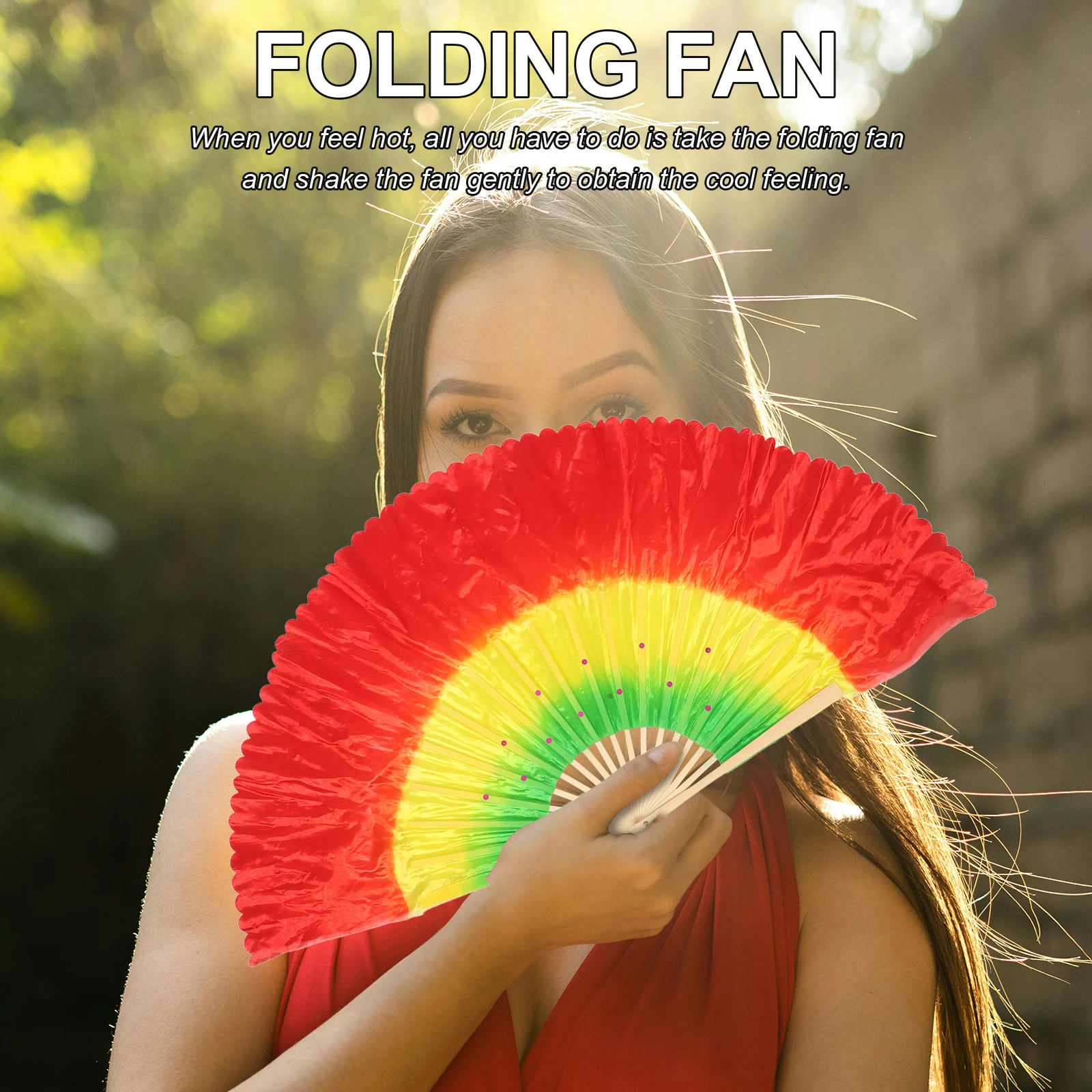 

2 шт., танцевальный веер, красочный складной веер для практики, квадратный танец живота, йога, танцевальные веера, вееры для