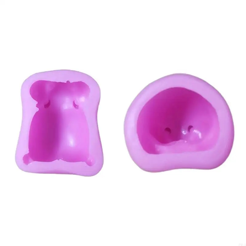 P0UA Bakewares Molds Silicone Candy Molds Hamster Fondants Molds