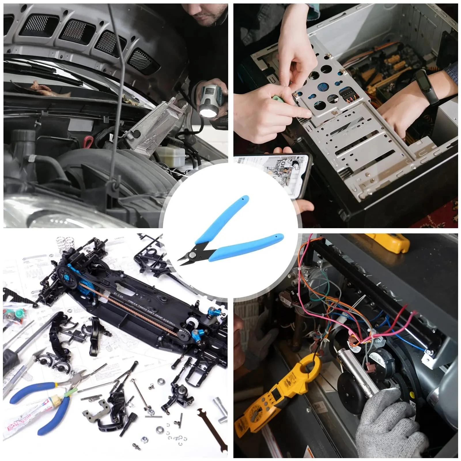 1/3 Stück 5-Zoll Präzisions-Seitenschneider Mini-Drahtschneider für Kabel Hochharte Elektronik-Reparatur-Handwerkzeuge – Detail 3