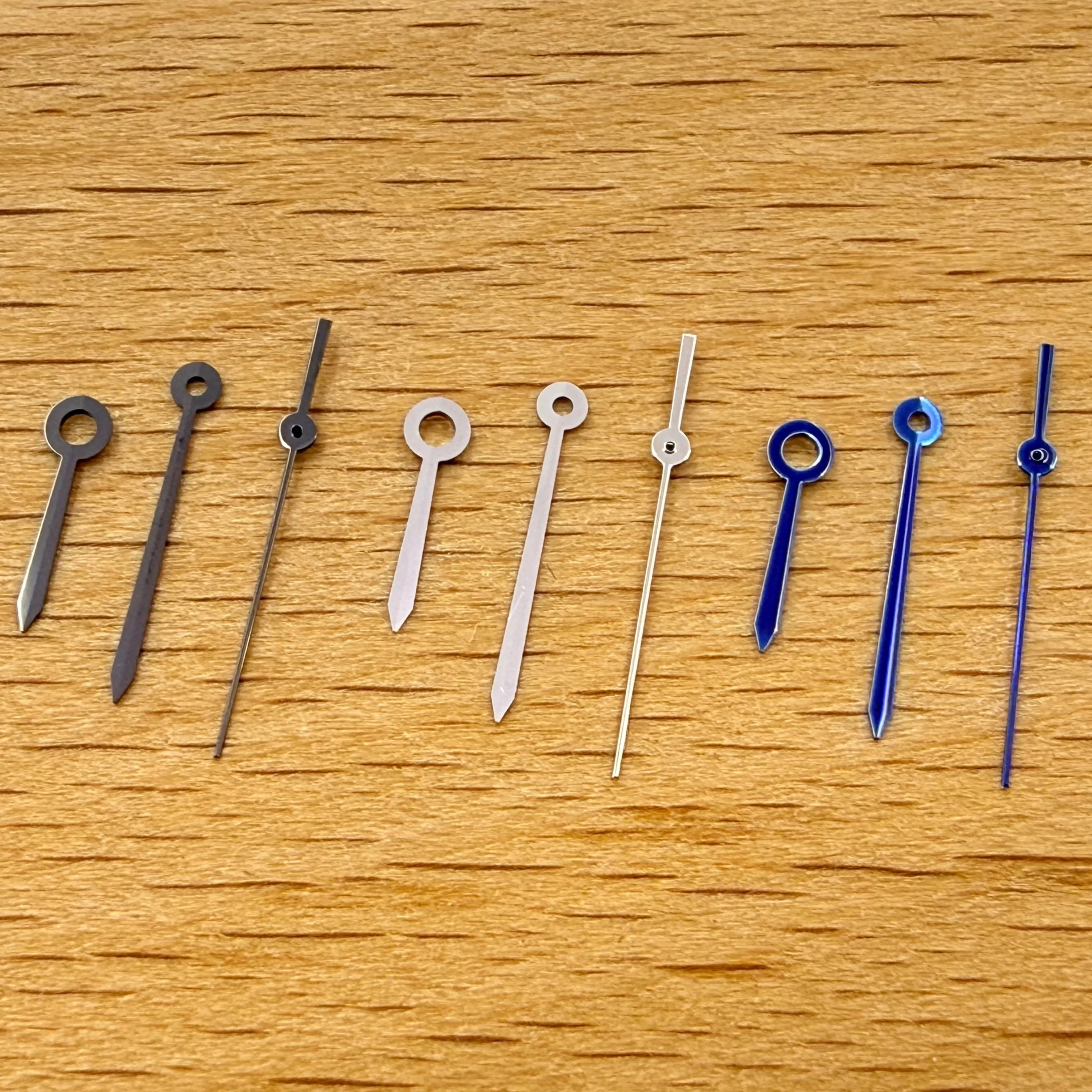 7.5x11x11mm VH31 Pointed Pencil Watch Hands Gun Silver Blue 3PCS Set Fit VH31 Sweeping Quartz Movement Repair Parts