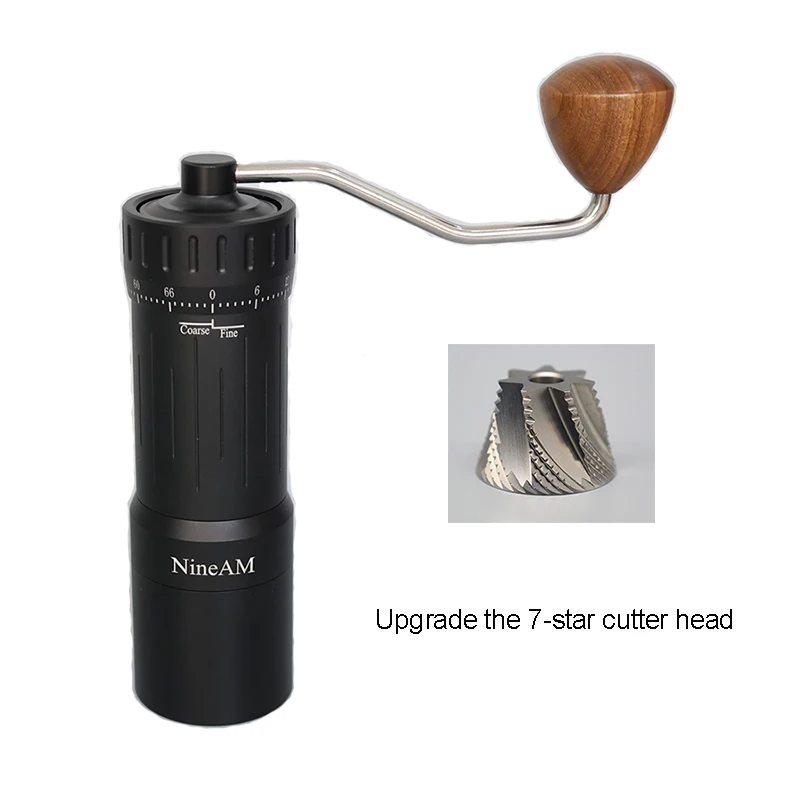 NineAM  M1 Manual Coffee Grinder High Quality Portable Upgrade 7 Star Stainless Steel Burr Suitable for Espresso Kitchen Tool