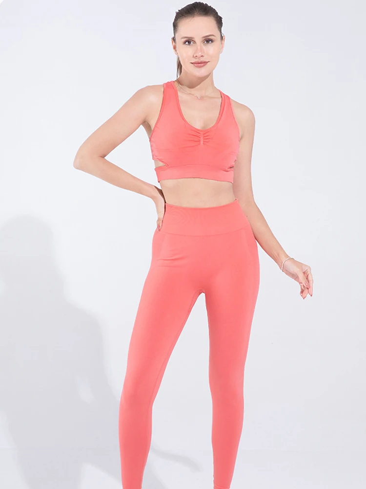 

Yoga Suit Two-piece Shorts and bra Seamless high-stretch tracksuit Fitness suit Leggings conjunto dos piezas mujer leggings