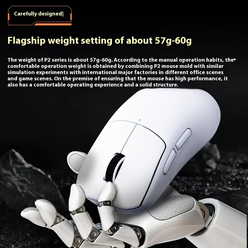 Metaphyuni Metapanda P2 Pro Lightweight 2.4G 3-mode Wireless Bluetooth Gaming Mouse Customized E-sports Mice PC Accessory Gifts