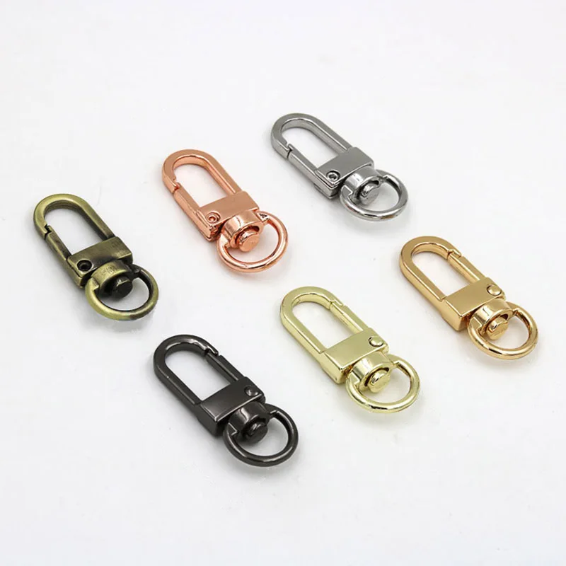 10pcs Rotating Dog Buckle Gold Lobster Clasps Hooks DIY Jewelry Making Findings For Key Ring Chain Bracelet Accessories Supplies