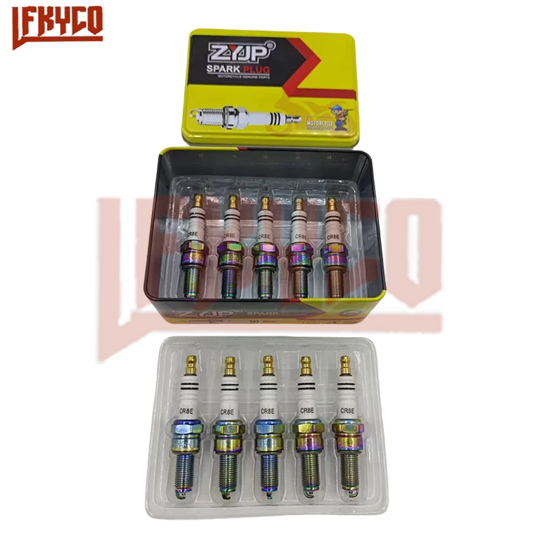 10PCS Spark Plugs Motorcycle CR8E Engine Spark Plug For CR8EB/CR8EK/CR8EVX/CR8EIX/CR9E/B8RTC Motorbike Accesories