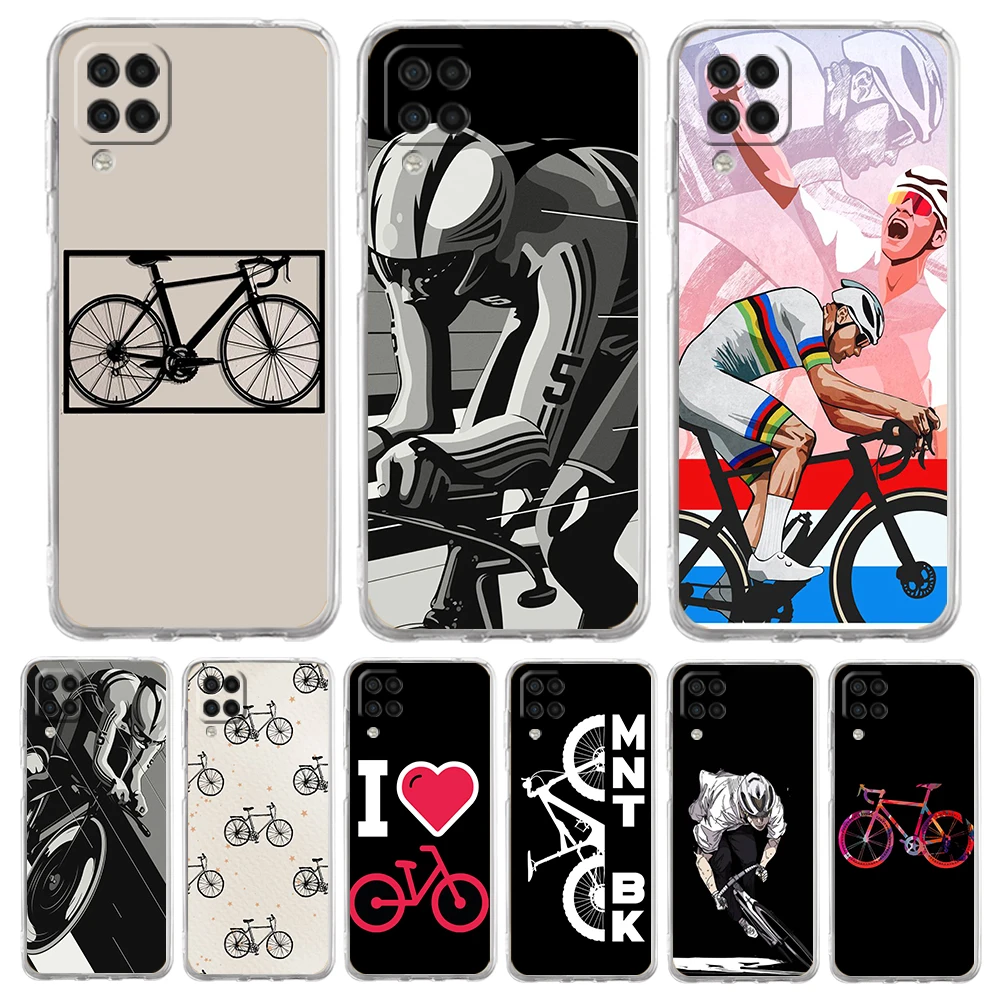 Mountain Bike Cycling art Phone Case for Samsung A13 A15 A25 A35 A51 A55 A71 A21S A11 A31 A41 A23 A53 A73 A32 5G A03S A05s Cover