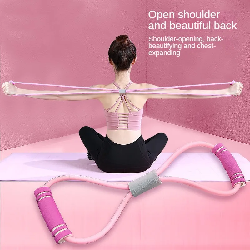 Elastic Belt Puller for Fitness, Female Body Sculptor, Beauty Back Training, 8-Character