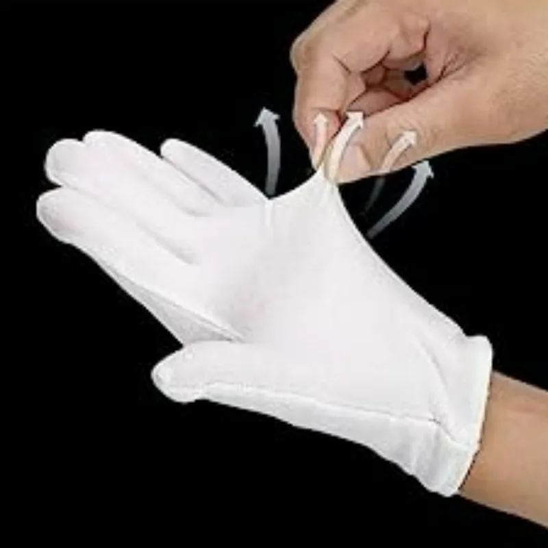 Protect Skin Gloves Dermatitis Patients Cotton Protective Glove Highly Elastic Work Gardening White Lined Mittens Cleaning Tool