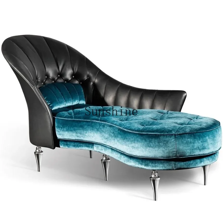 

High-end modern recliner villa creative special-shaped oval curved concubine chair