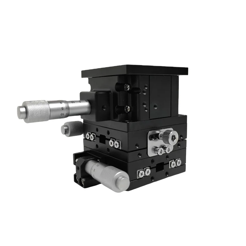 C&K JCXYHZ-60 XYZ Axis Manual Linear Stage 60mm Tuning Slide Gate Micrometer Trimming Platform Optical Translate Aluminum