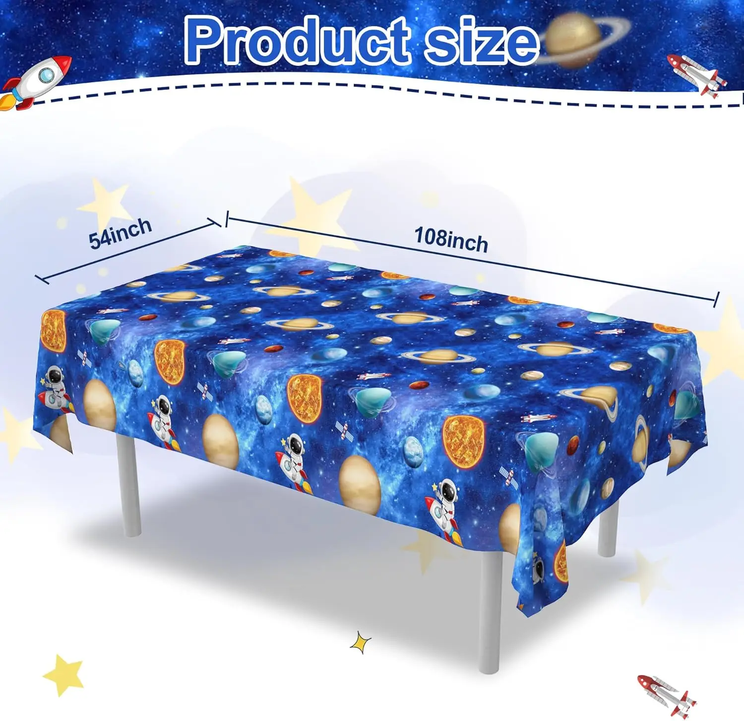 3 Pack Space Themed Birthday Party Supplies Decorations Solar System Galaxy Planets Astronaut Party for Kids