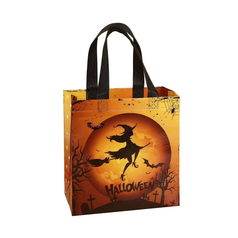 Witch Halloween Non-woven Bag Handbag Shopping Bag Halloween Tote Bag Pumpkin Storage Organizer Halloween Gift Bag