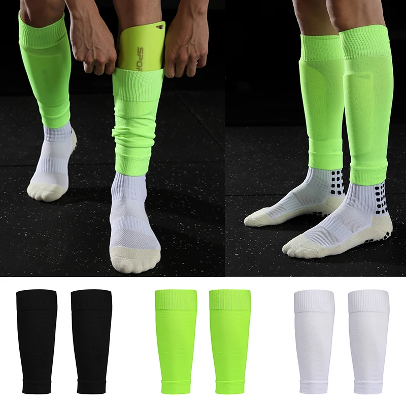 Women Shin Pads Cover Football Leg Socks Men Grip Cutsocks 2023