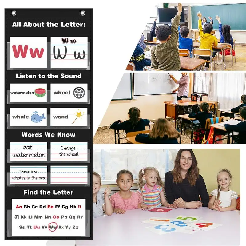 All About Letters Pocket Chart All About Cards Letters Pocket Chart Waterproof Early Educational Chart In Learning The Alphabet