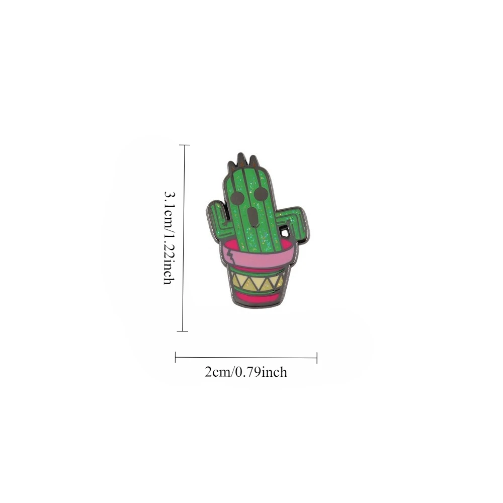 1pc Final Fantasy Game Merchandise: Adorable Cactus Brooch, Unique Creative Cartoon Badge Accessories - view 3