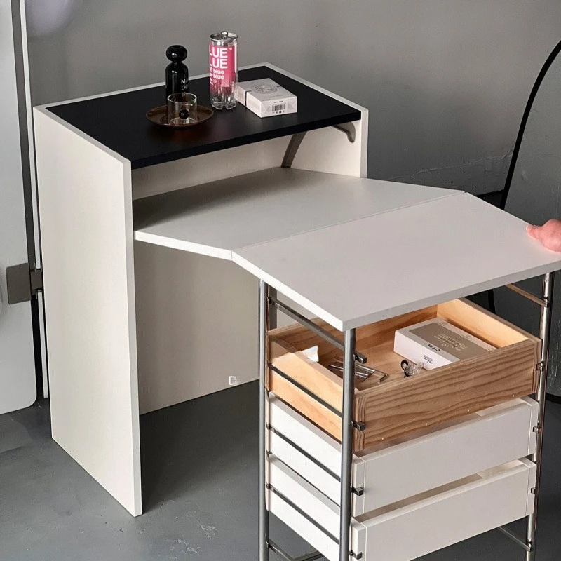 Tavolo pieghevole medievale in legno massello comodino rettangolare invisibile multifunzionale carrello mobile ufficio per l'apprendimento