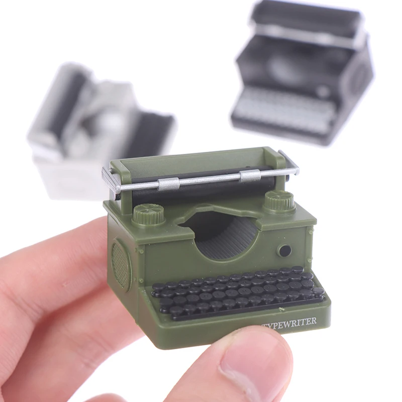 1Pcs Simulation Vintage Typewriter Dollhouse Miniature 1:12 Scale Fairy Doll Home Life Scene Furniture Toys