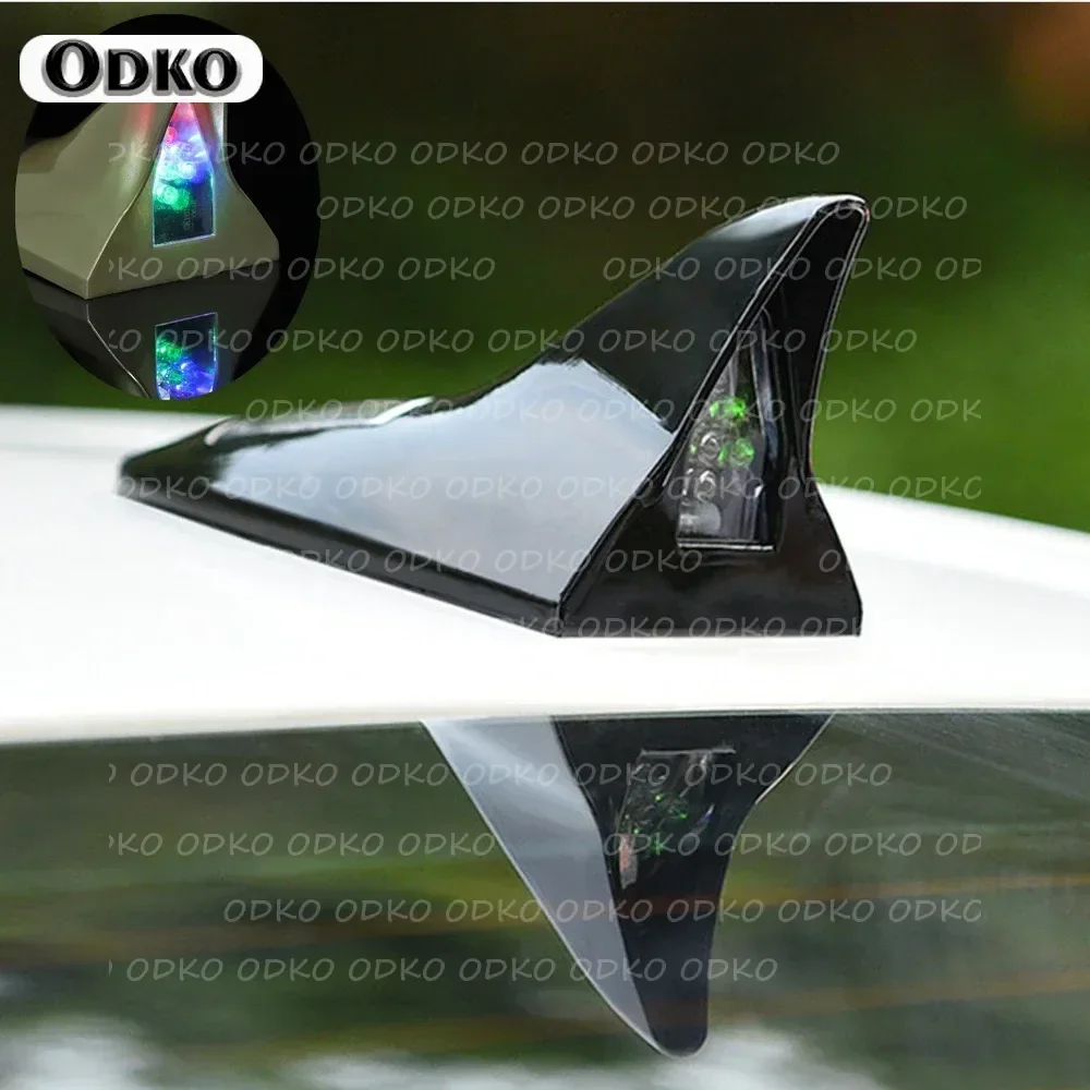 

Car Solar Antenna For Hummer H1 H2 H3 Car Shark Fin Roof Antenna Auto Solar Power Warning LED Aerials Antenna CarRoof Decoration