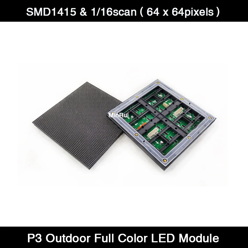 P3 LED Sign Display Outdoor Full Color RGB Module / Panel SMD1415 192*192mm Advertising Board