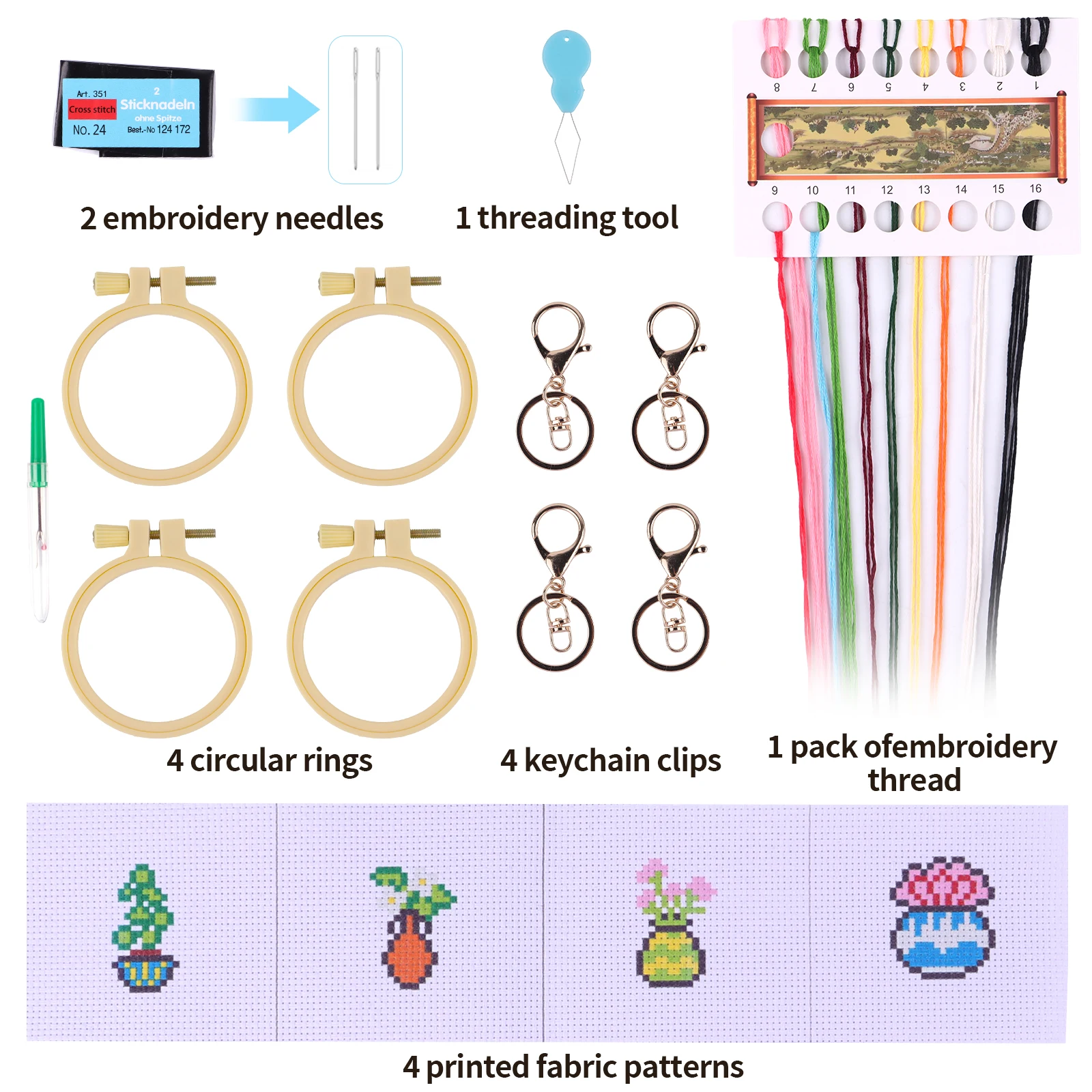4Pcs Embroidery Beginner Kits  - огляд і ціна Soap Making Kit For Kids