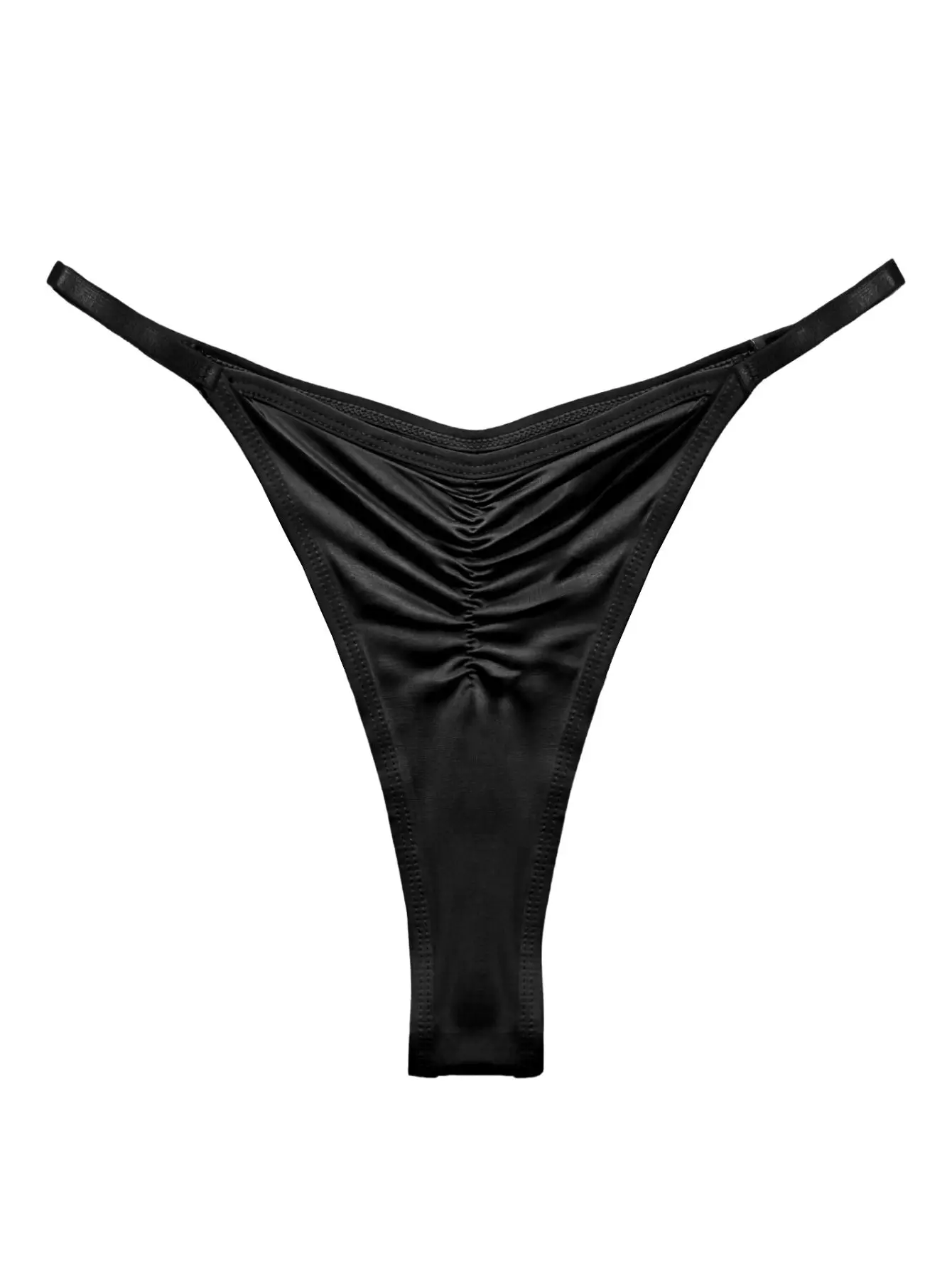 1pc Celana Dalam Pria - Celana Dalam Pria Model Thong dengan Belahan Tinggi, Ruffle, Ultra Seksi, Sejuk, Anti Lengket, Semi Transparan, Nyaman untuk Santai