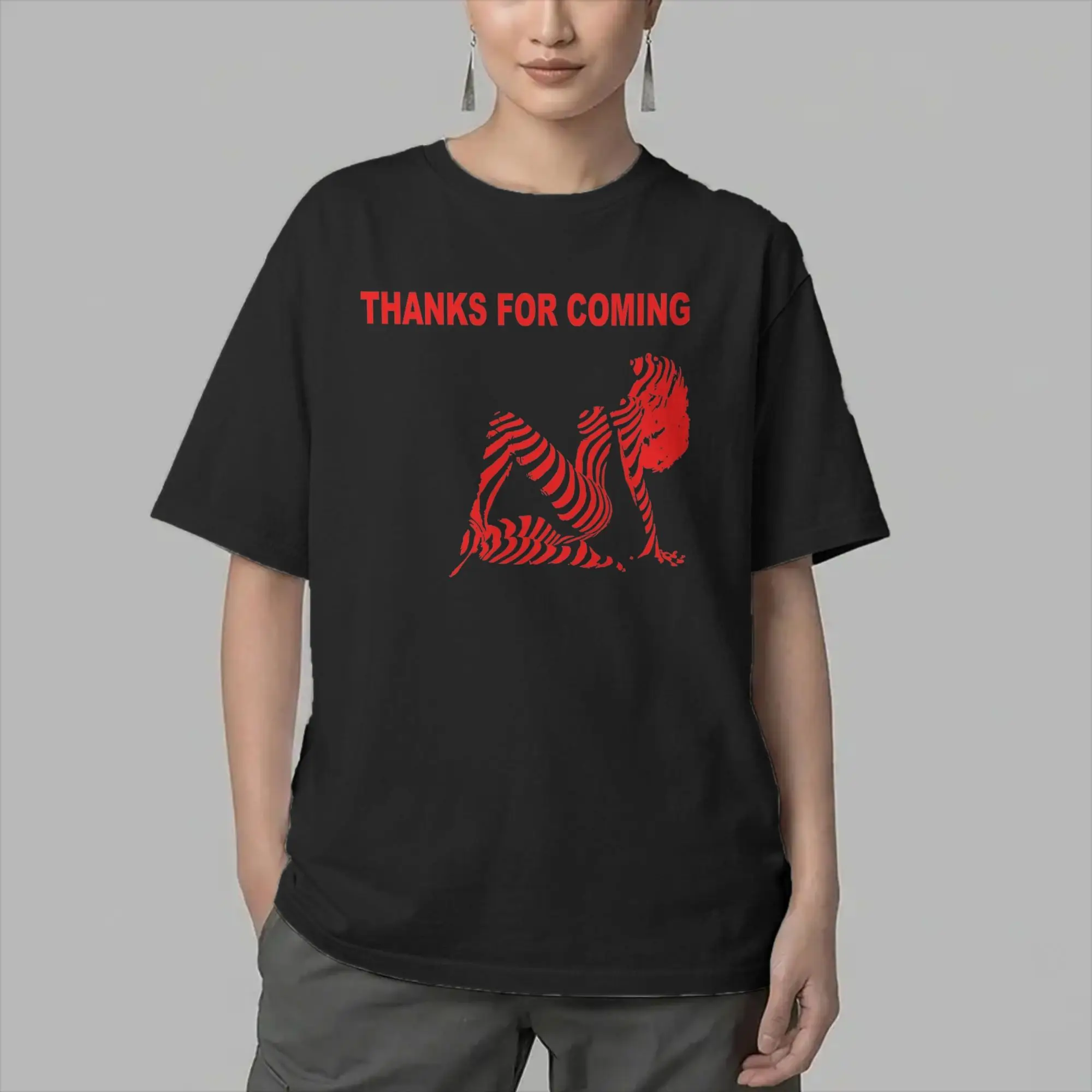 Madonnas Thanks for Coming T Shirts Men Pure Cotton Casual T-Shirt Round Neck  Tees Short Sleeve Clothes Plus Size