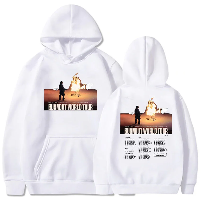 Boywithuke Burnout World Tour 2025 Hoodies Sudadera Mujer Hooded Women Men Casual Sweatshirts Singer Graphic Printed Pullovers