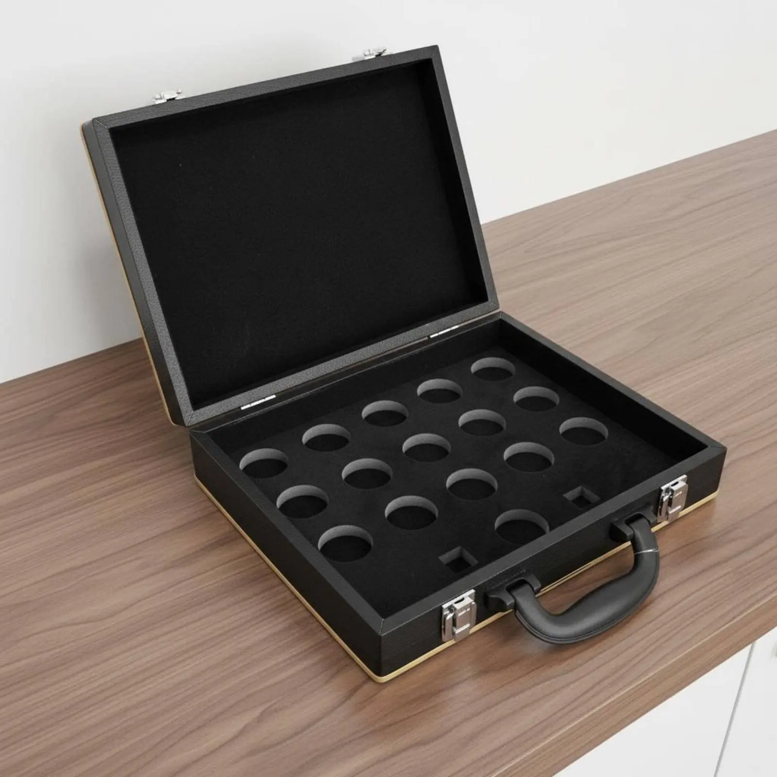 Snooker Ball Box Portable Billiard Balls Storage Box Snooker Ball Case Carry Handle Sports Gear Foam Padded Interior view 3