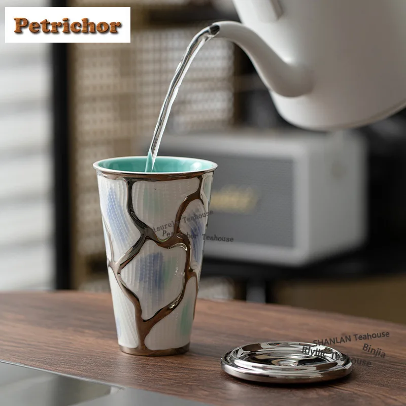300ml Gradient Ramp Creative Texture Ceramic Coffee Mug Hot Chocolate Cup Afternoon Tea Mug Coffee Milk Pot Office Water Cup