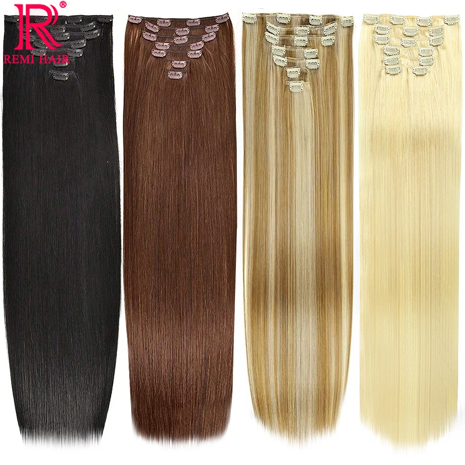 

100% Real Human Hair Weaving Straight Clip In Hair Extension Vietnamese Hair Clips in Weft Hair Extension for Women Add Volume