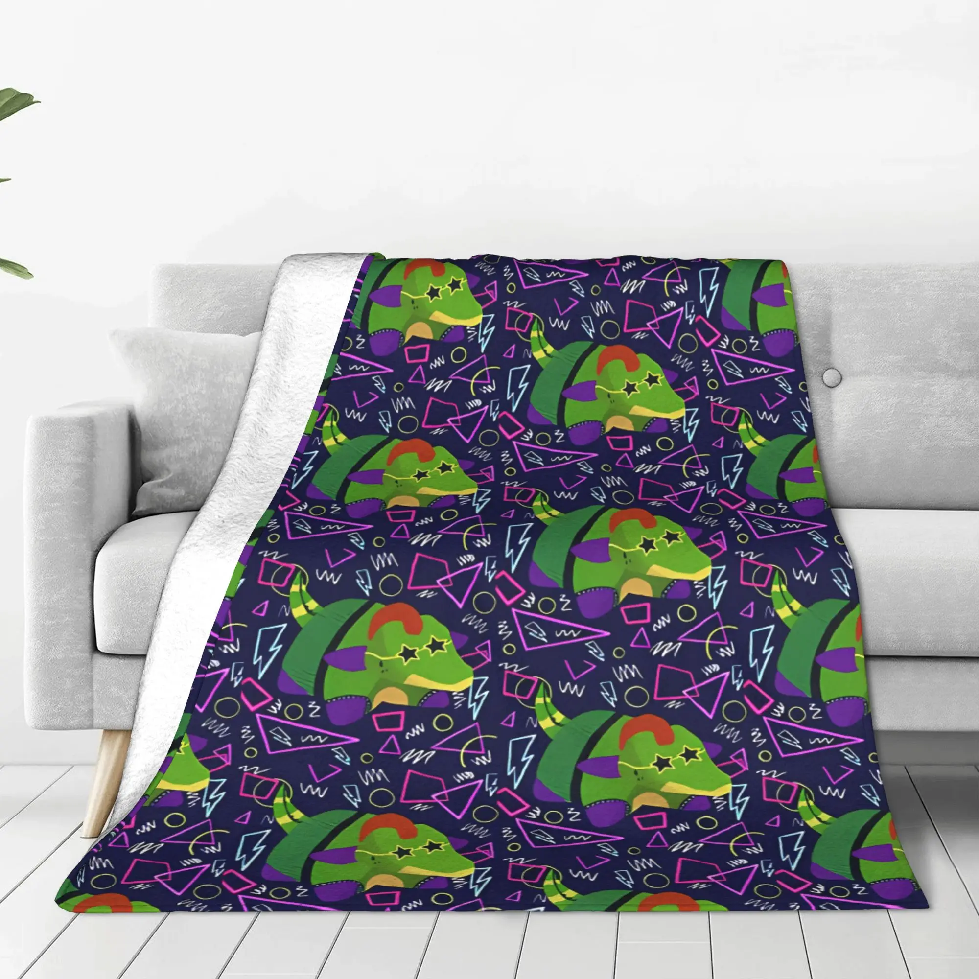 1PC Home Cute Room Decor Monty Gator Pillow Pet Blanket Throw Blanket F-FNAFS Novelty Warm Blanket All Season