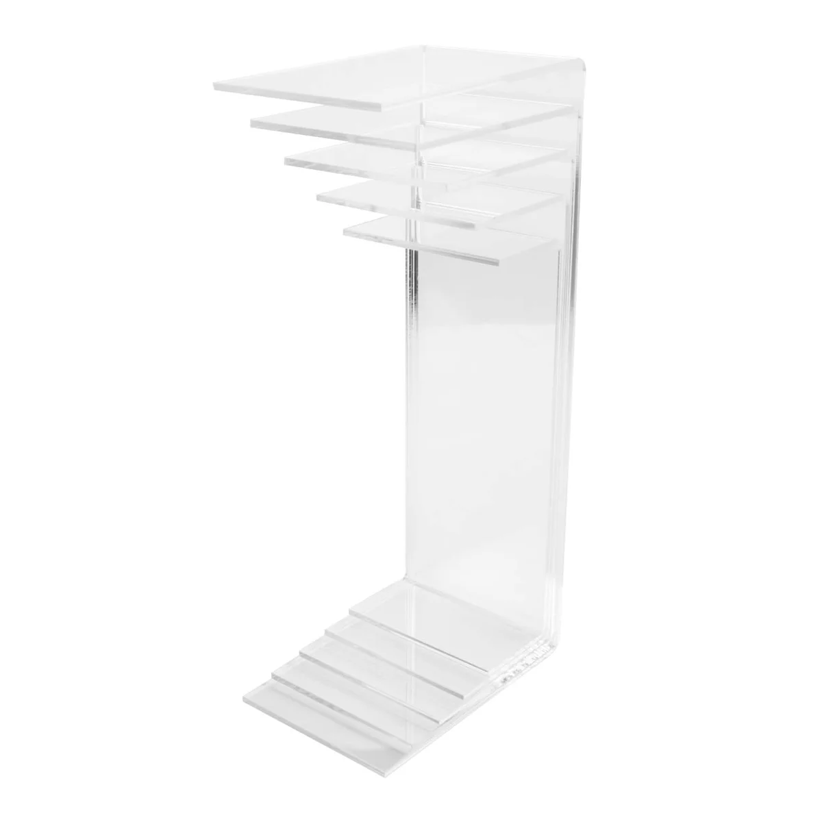 Clear Acrylic Display Risers, Jóias Display Riser Prateleira, Showcase Luminárias para Bolo Display, 5 tamanhos, 5 Pack