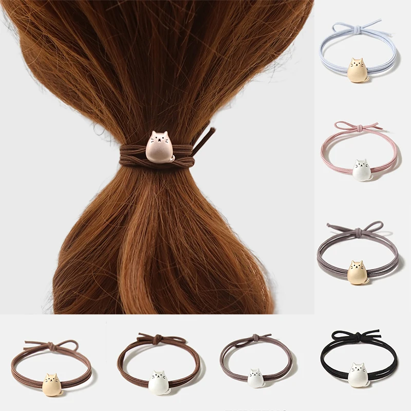 Cute Ins Chinchilla Hair Rope Bow Hair Accessories Ladies Head Rope High Elastic Rubber Band Children\'s Rubber Band Headdress