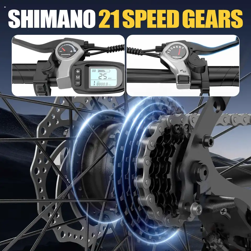 GT900 24"/26" Step-Thru City Commuter Ebike - 748W Peak Motor, 468Wh Removable Battery, 7-Speed, 40-Mile Range, 330lbs Capacity image 6