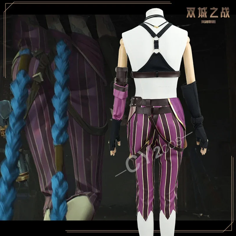 أزياء كوسبلاي أنيمي غامضة كوسبلاي جينكس التأثيرية أزياء شعر مستعار حذاء وشم جامعة الأساطير ملابس الهالوين كرنفال امرأة مثيرة